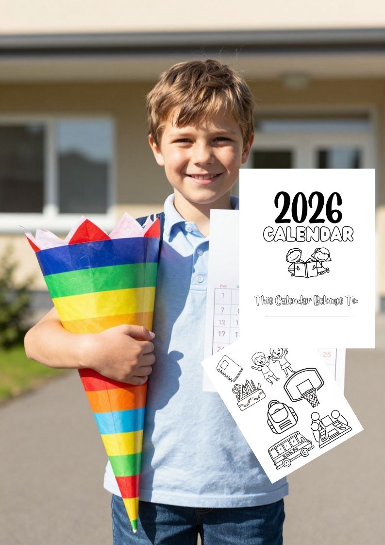 Kids Coloring Calendar 2026