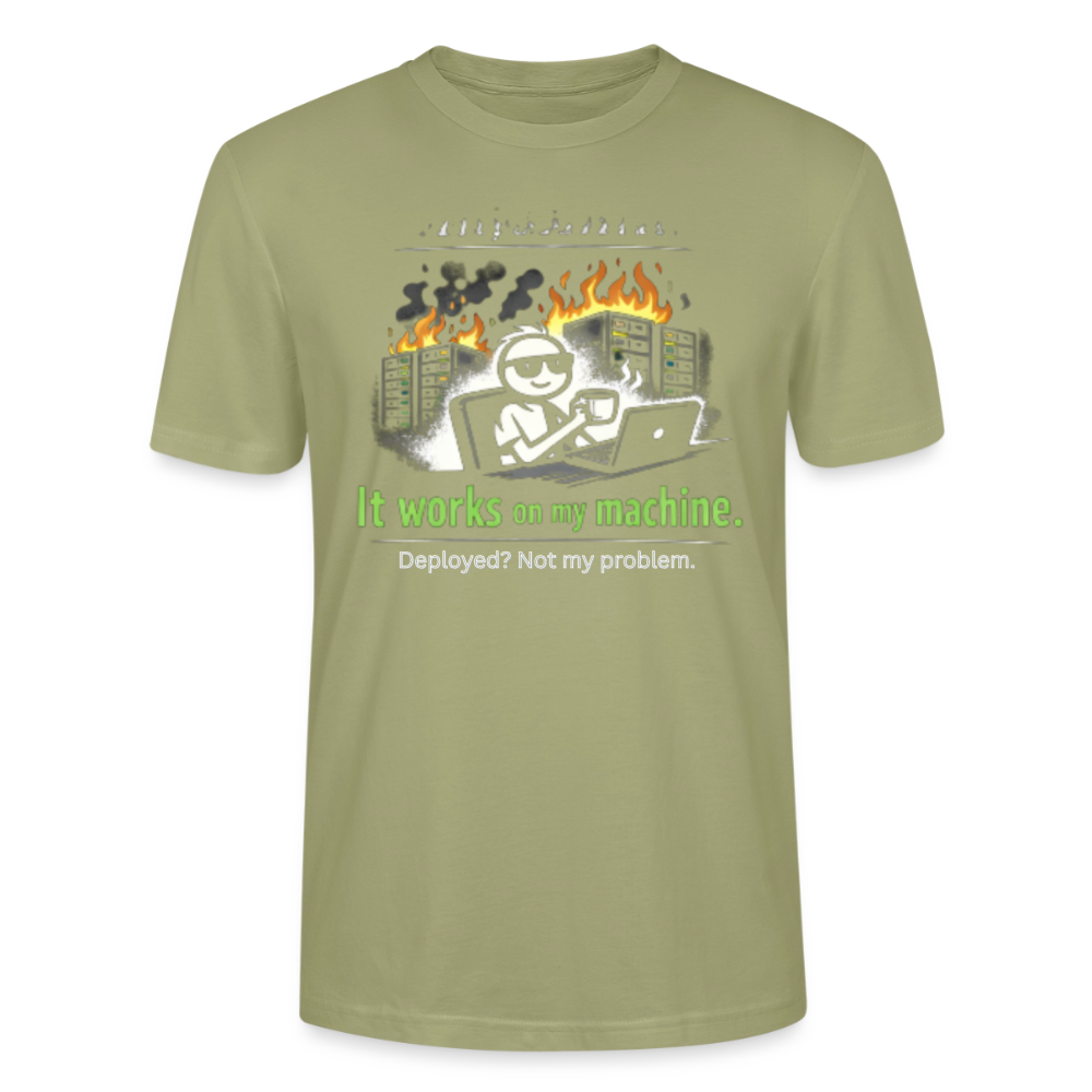 It Works On My Machine T-Shirt – Programmierer Humor Nerd Developer Shirt – Coding Geschenk für IT & Software Entwickler - sage