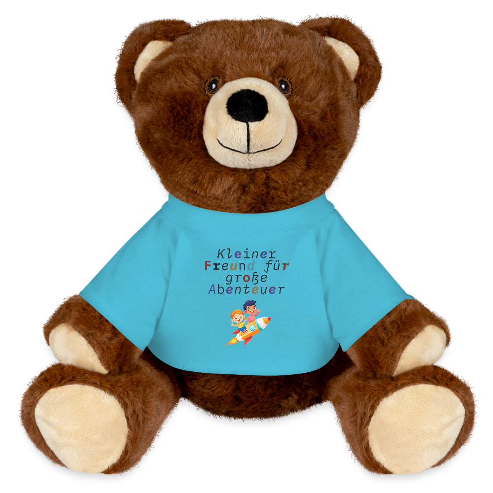 MiniFeet® RecycelBär® Teddy Bear Brown - atoll blue
