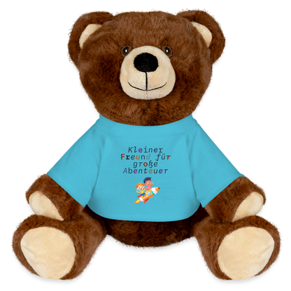 MiniFeet® RecycelBär® Teddy Bear Brown - atoll blue