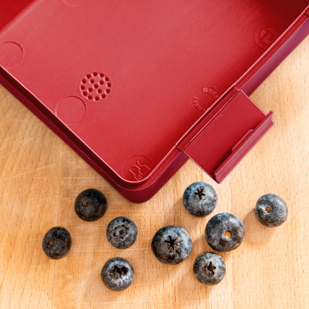 Personalisierte Kinder-Brotdose mit Wunschnamen - red