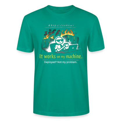 It Works On My Machine T-Shirt – Programmierer Humor Nerd Developer Shirt – Coding Geschenk für IT & Software Entwickler - blue-green