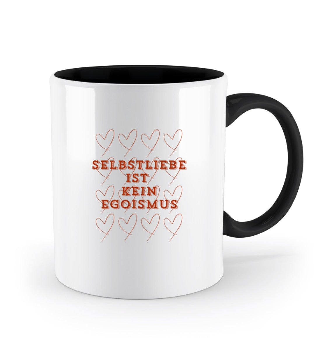 Keramiktasse mit C-förmigem Henkel und dem Spruch „Selbstliebe ist kein Egoismus“