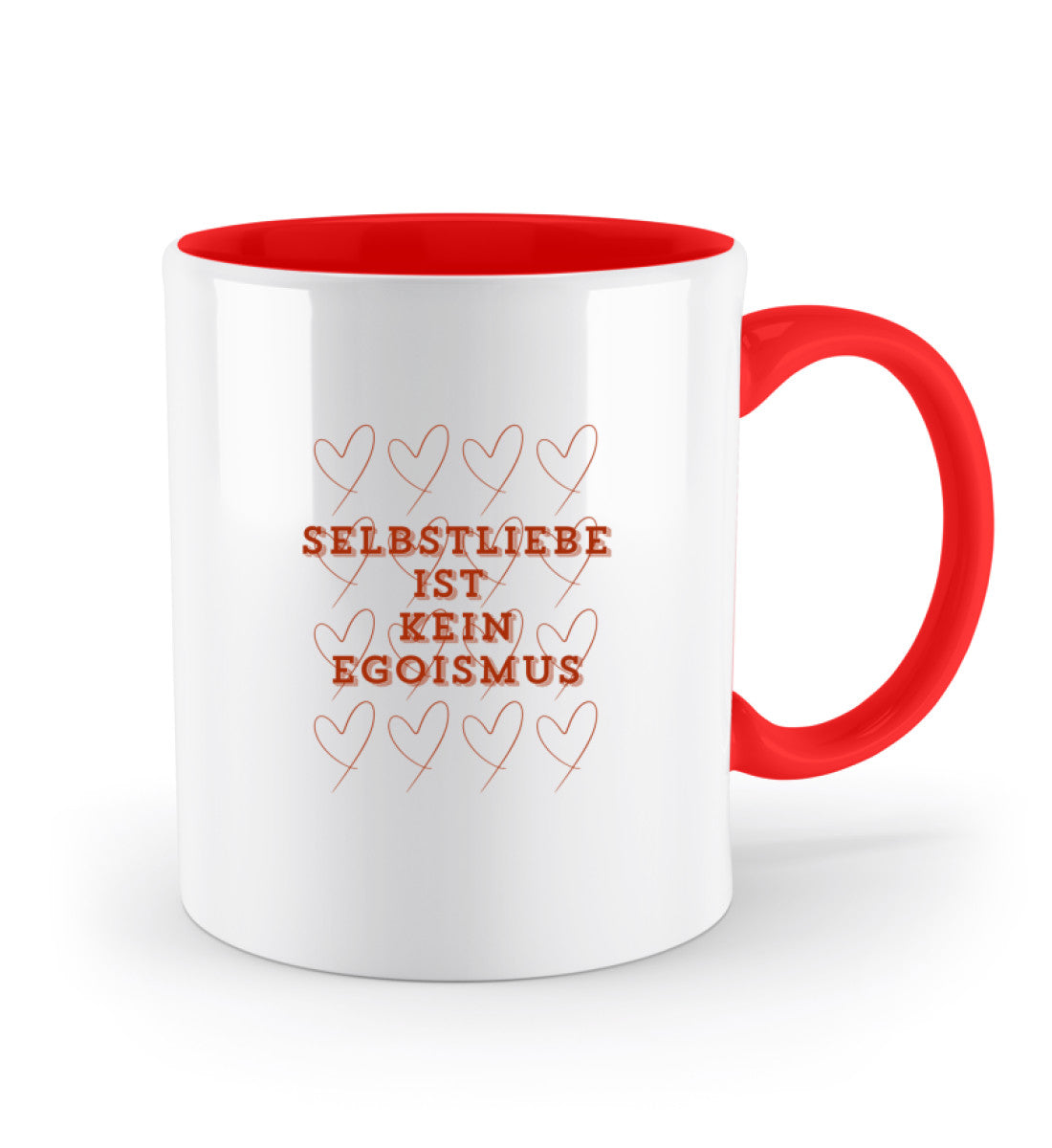 Keramiktasse mit C-förmigem Henkel und dem Spruch „Selbstliebe ist kein Egoismus“