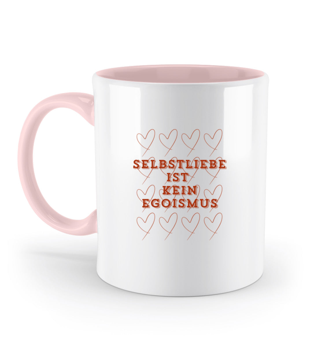 Keramiktasse mit C-förmigem Henkel und dem Spruch „Selbstliebe ist kein Egoismus“