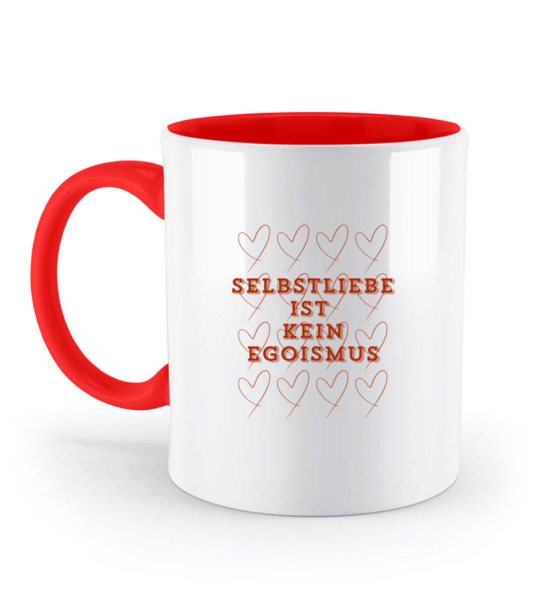Keramiktasse mit C-förmigem Henkel und dem Spruch „Selbstliebe ist kein Egoismus“