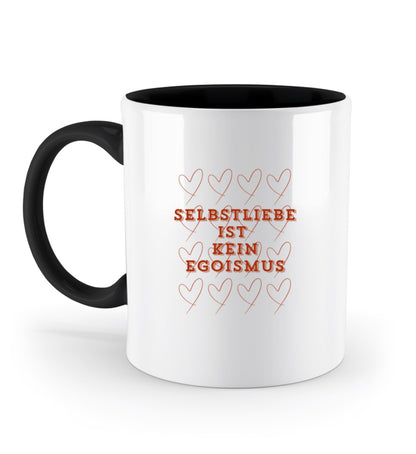 Keramiktasse mit C-förmigem Henkel und dem Spruch „Selbstliebe ist kein Egoismus“