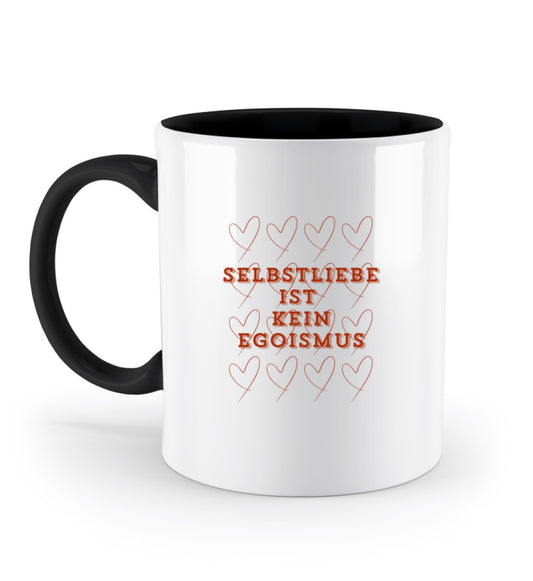 Keramiktasse mit C-förmigem Henkel und dem Spruch „Selbstliebe ist kein Egoismus“