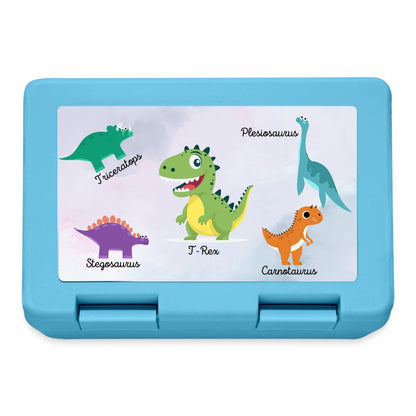 Dino Brotdose für Kinder mit Dinosaurier Motiv Frontansicht