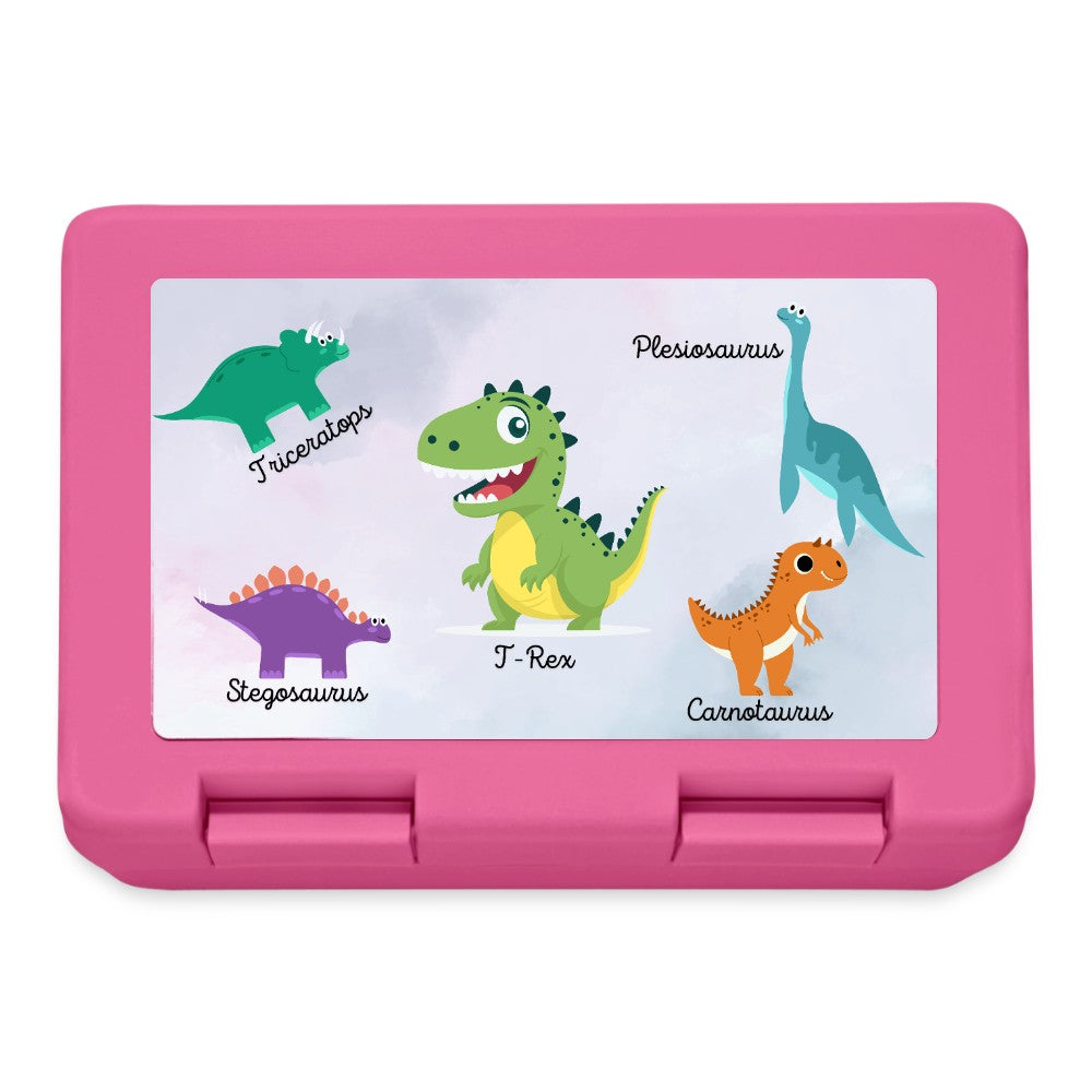 Dino Brotdose für Kinder mit Dinosaurier Motiv Frontansicht