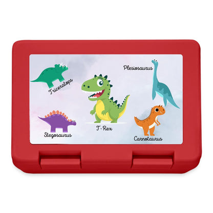 Dino Brotdose für Kinder mit Dinosaurier Motiv Frontansicht