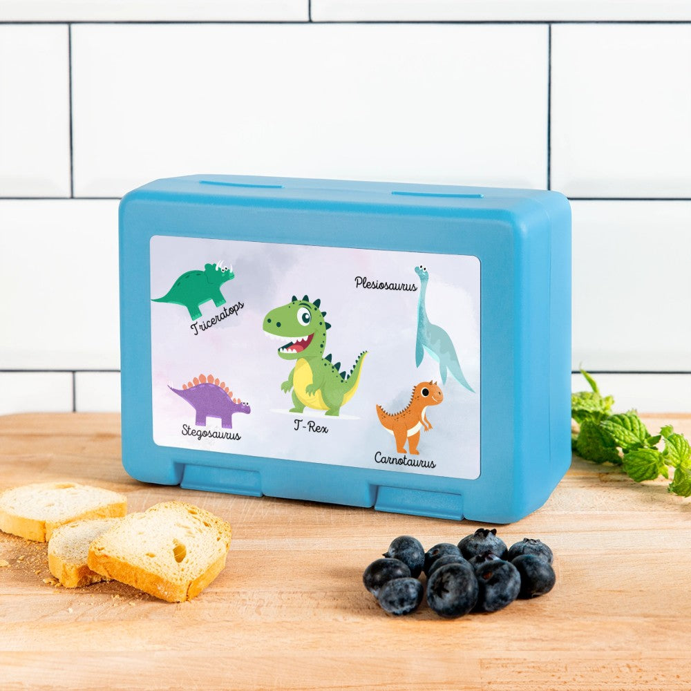 Kinder Snackbox mit Dinosaurier Design für unterwegs