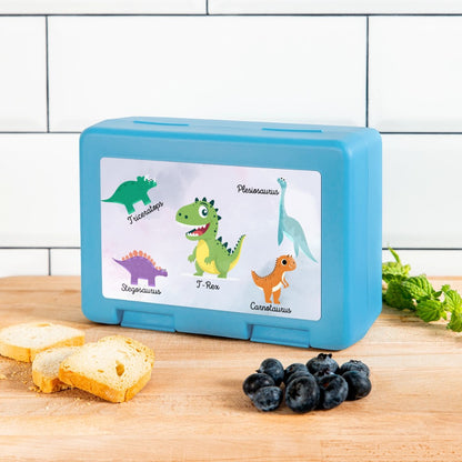 Kinder Snackbox mit Dinosaurier Design für unterwegs