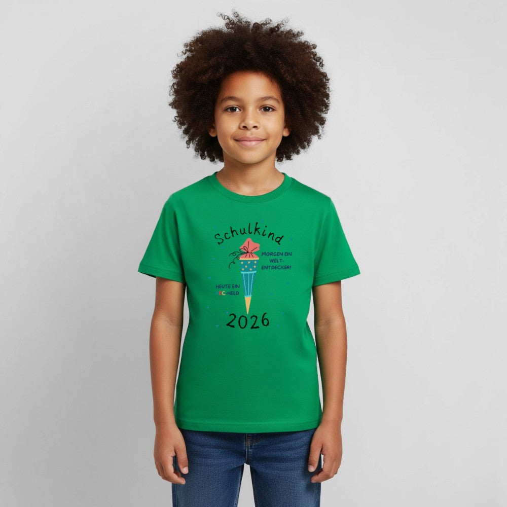Kinder T-Shirt Einschulung mit ABC Held Spruch