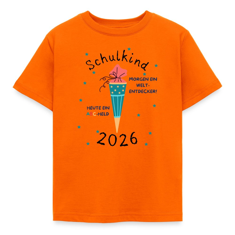 Detail Druck ABC Held Weltentdecker Kinder Shirt