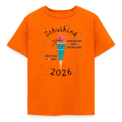 Detail Druck ABC Held Weltentdecker Kinder Shirt