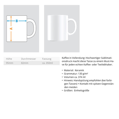 Geschenk Tasse mit liebevollem Zitat über Erinnerungen und besondere Momente