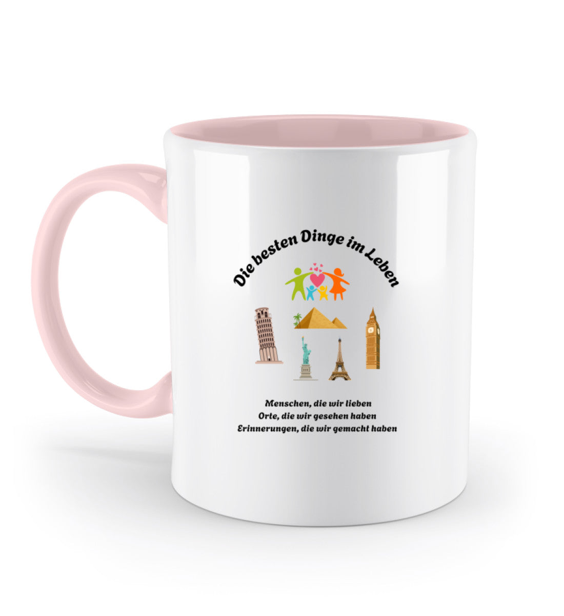 Keramik Kaffeetasse mit inspirierendem Spruch auf Deutsch
