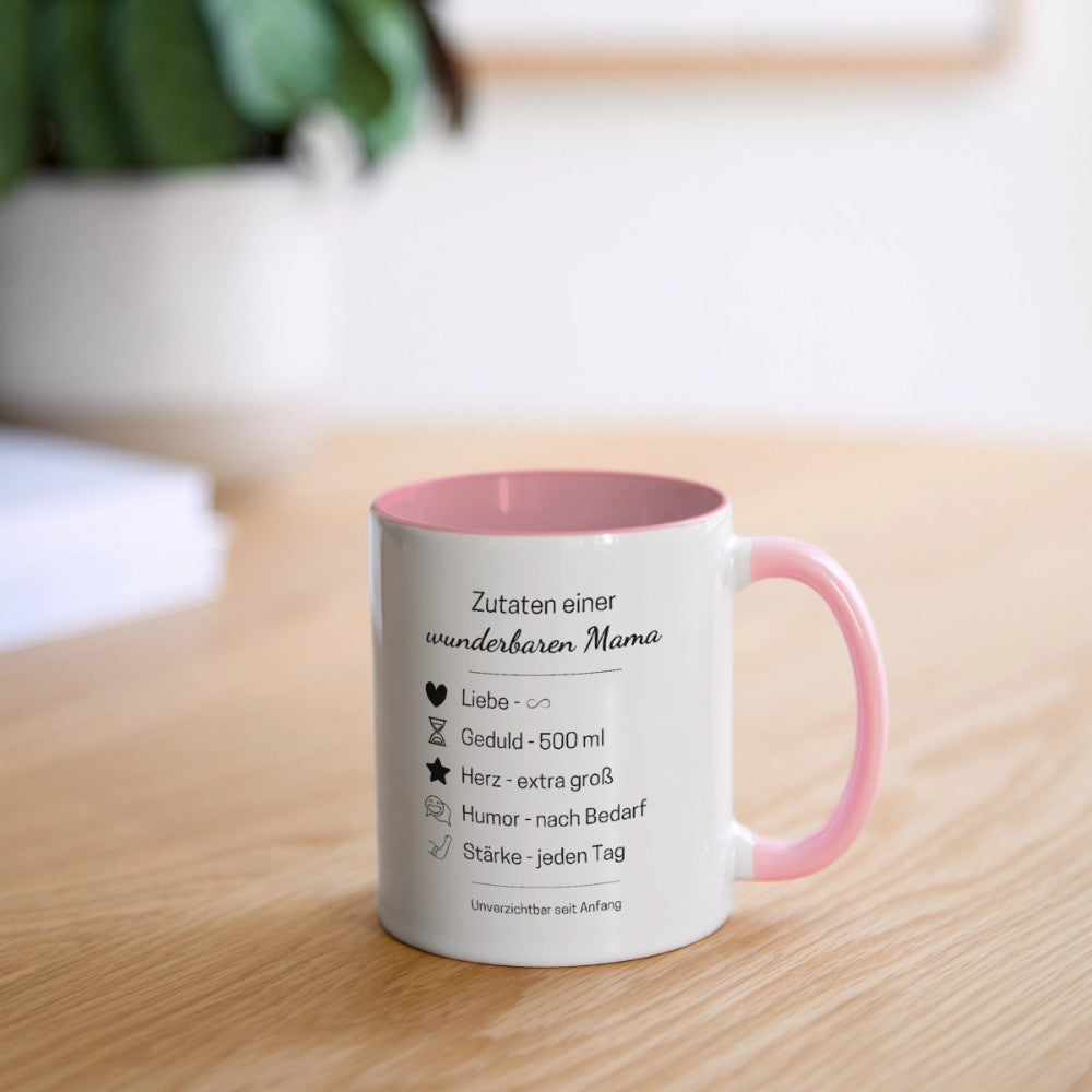 Emotionales Geschenk für Mama Tasse mit wertschätzendem Text. als Geschenk von der ganzen Familie