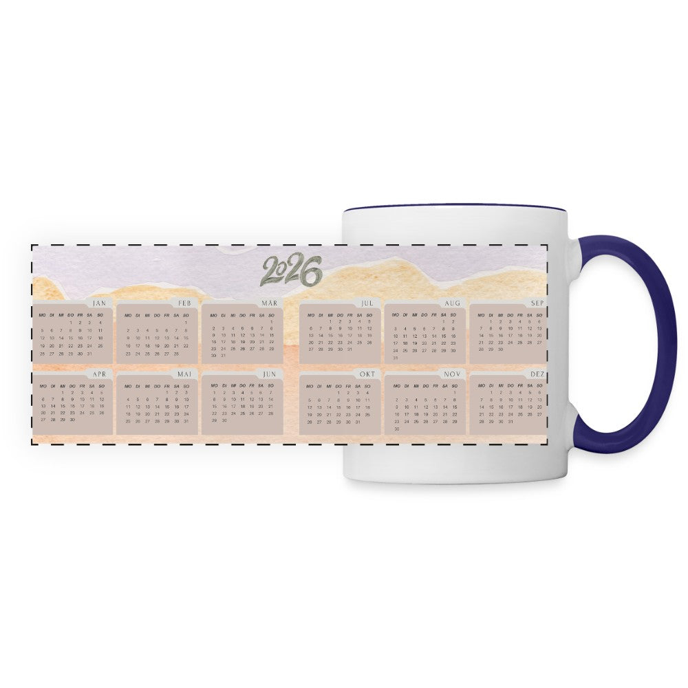 Keramiktasse im Panorama-Design mit Kalender 2026