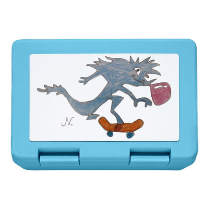 Personalisierte Brotdose als individuelles Geschenk für Kinder und Erwachsene - blau