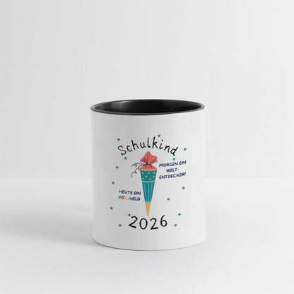 Einschulung Tasse 325ml – ABC-Held heute, Weltentdecker morgen – Geschenk zum Schulanfang
