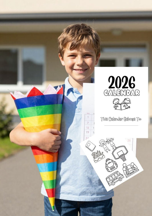 Kids Coloring Calendar 2026