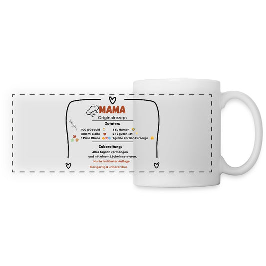Tasse mit Spruch Mama Originalrezept – liebevolles Geschenk für Mütter