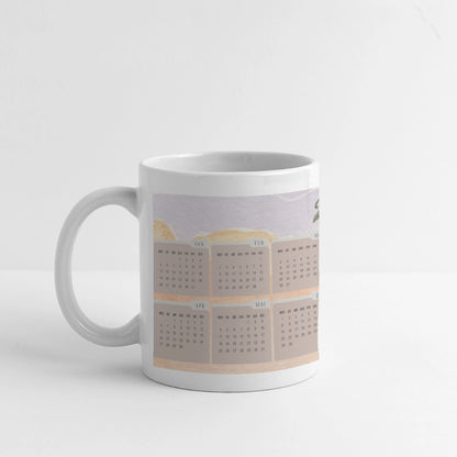 Keramik Panorama Tasse mit komplettem Kalender 2026