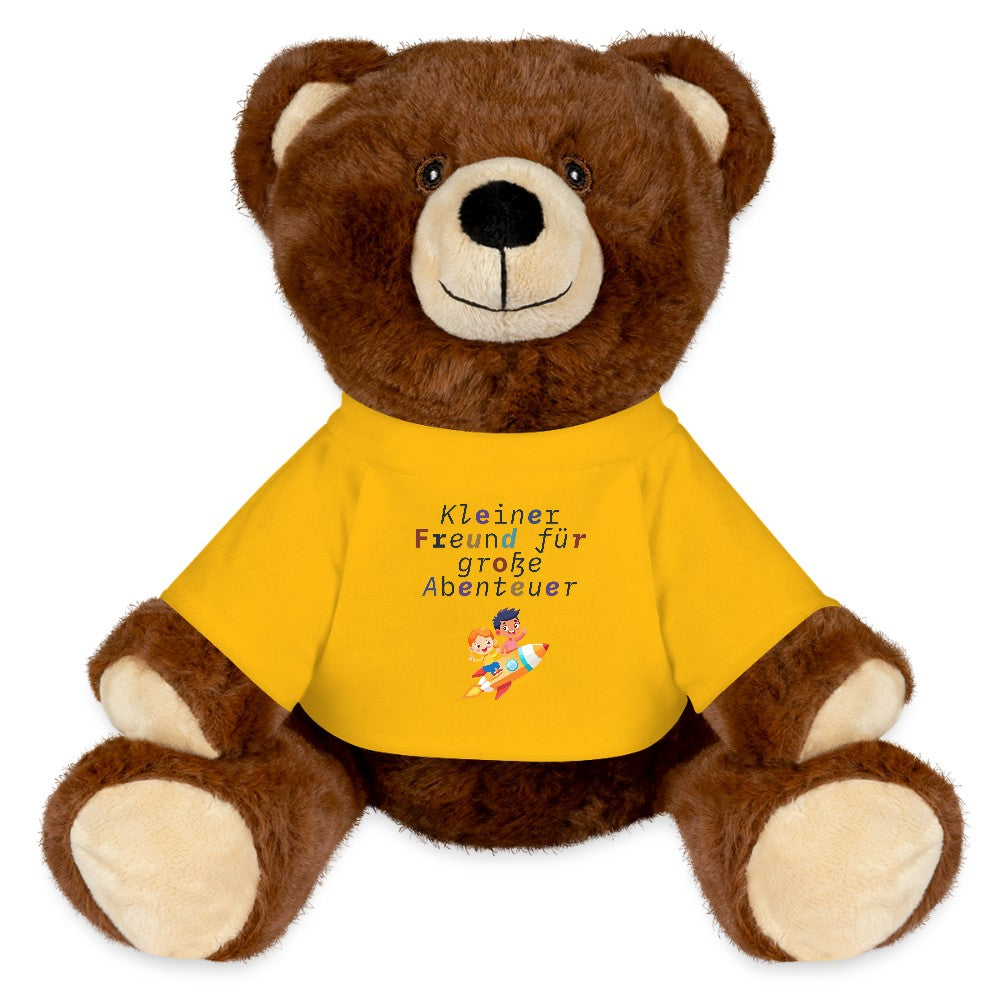 Teddy Bär „Kleiner Freund für große Abenteuer“ im Outdoor-Setting
