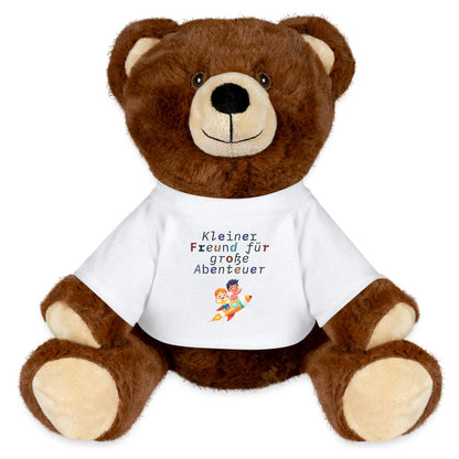 Teddy Bär „Kleiner Freund für große Abenteuer“ als kuscheliges Stofftier für Kinder
