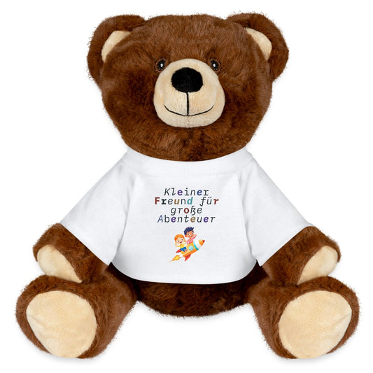 Teddy Bär „Kleiner Freund für große Abenteuer“ als kuscheliges Stofftier für Kinder