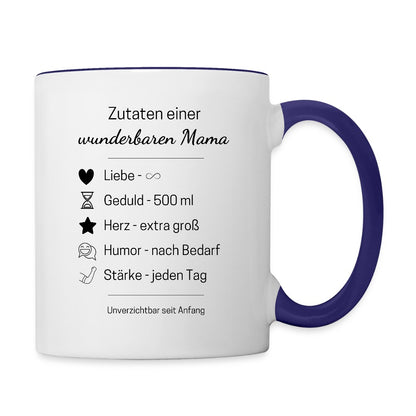 Zutaten einer wunderbaren Mama Spruch als hochwertiger Druck